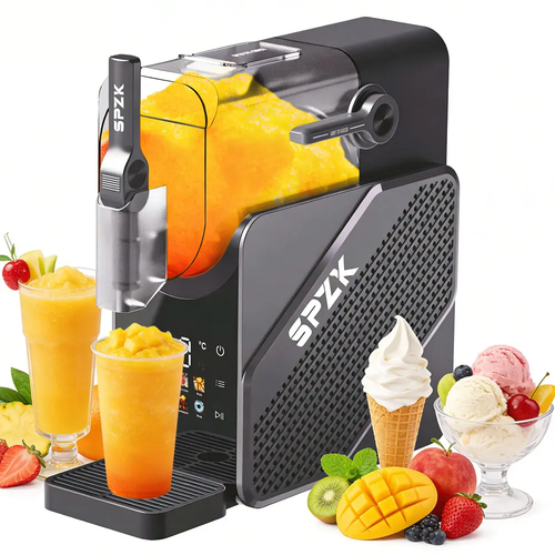 Slushie & Soft Serve Maker, Touch Screen, Temp Display, Compressor, 7 Presets, Auto-Clean, 24H Cold