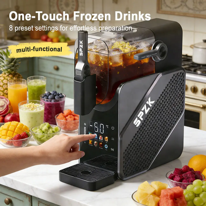 Slushie & Soft Serve Maker, Touch Screen, Temp Display, Compressor, 7 Presets, Auto-Clean, 24H Cold