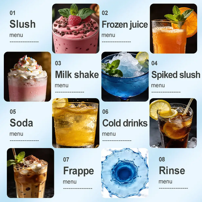 Slushie & Soft Serve Maker, Touch Screen, Temp Display, Compressor, 7 Presets, Auto-Clean, 24H Cold